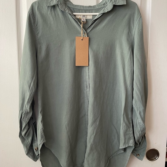 Thread & Supply Tops - Thread & Supply Sage Green Button-Front Shirt